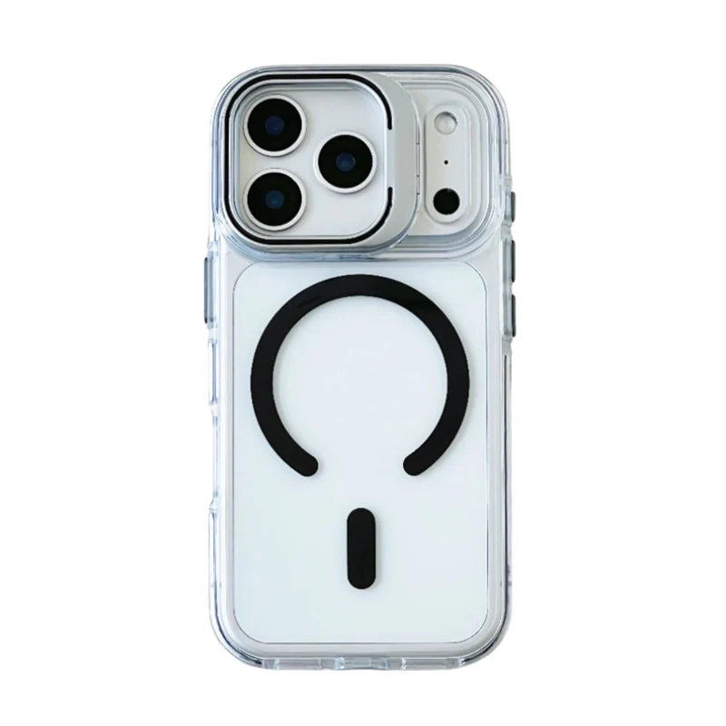 Flip Camera Lens Holder For Magnetic Magsafe Case For iPhone 17Pro 16 16Pro 17 17Pro max Transparent Protective Phone Cover