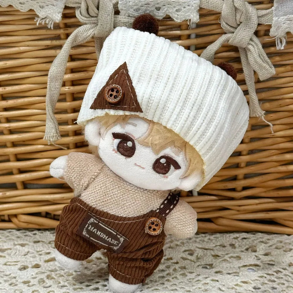 10cm Cotton Doll Clothes Prince Set Autumn Winter Style Starfish Body Wearable Plush Doll Change Retro Skirt Overalls Set