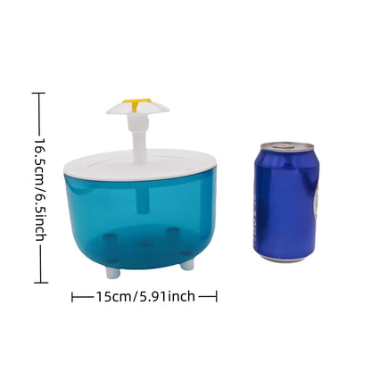 Cat Water Fountain, 1.2L Recirculating Pet Water Dispenser, USB Powered, Silent, with Filter Foam for Cats and Small Dogs