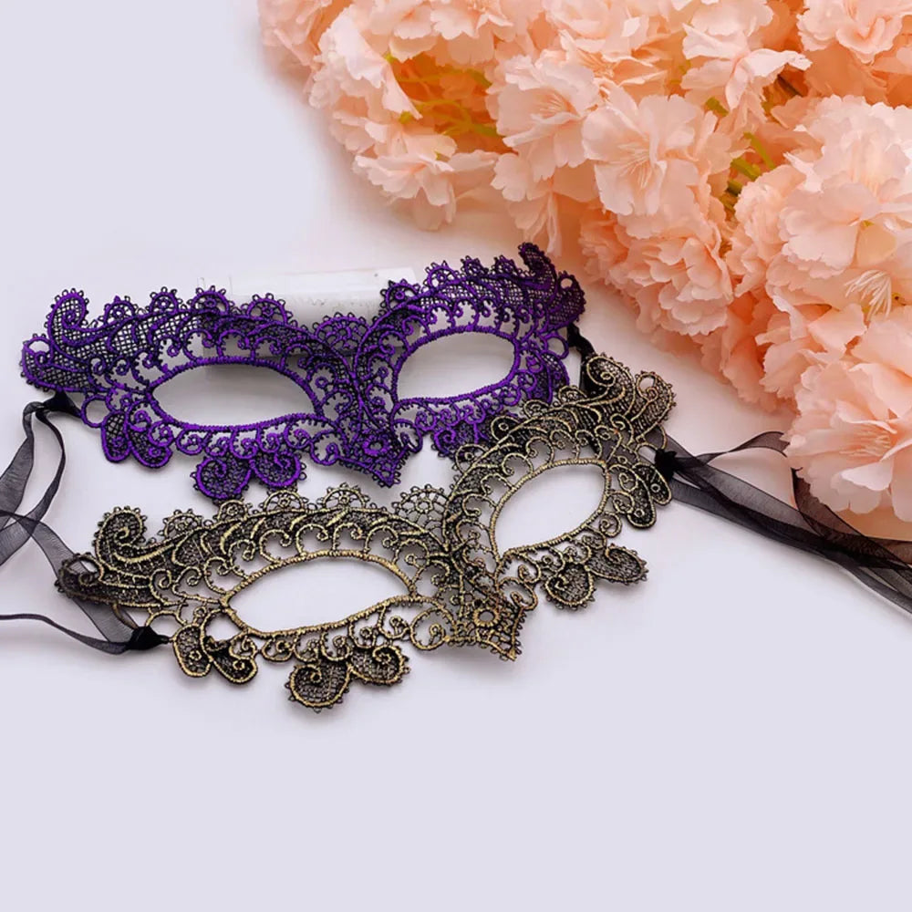 Halloween Mask Sexy Lace Velvet Material Mask Party Prom Costume Masquerade Mask Unisex Halloween Gifts Black Eye Mask Cosplay