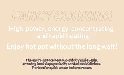Folding Electric Pot Multifunctional Mini Cooker 15L Portable for Instant Noodles Dormitory Travel Fast Heating Auto Shut Off