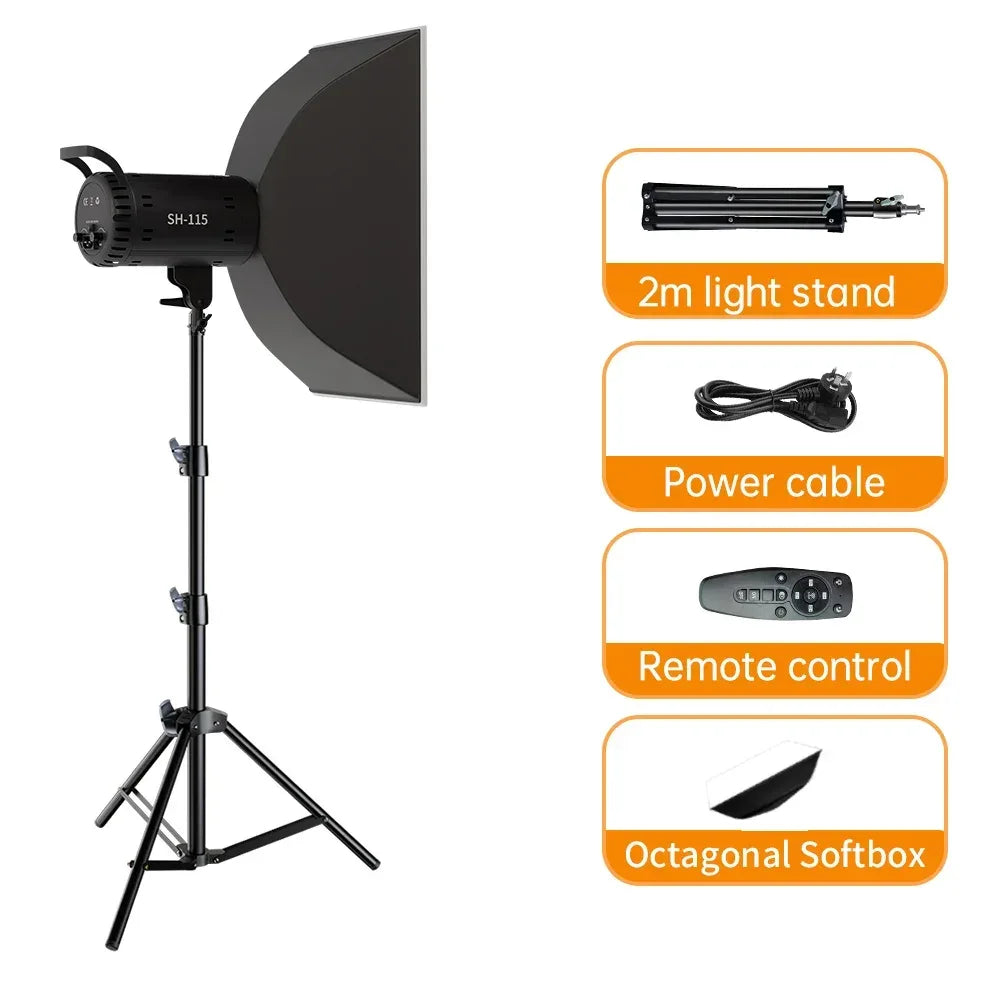 135W Photography LED Video Light  Daylight-Balanced Sun Lamp for Portrait Flash Studio Accessories Youtube Live