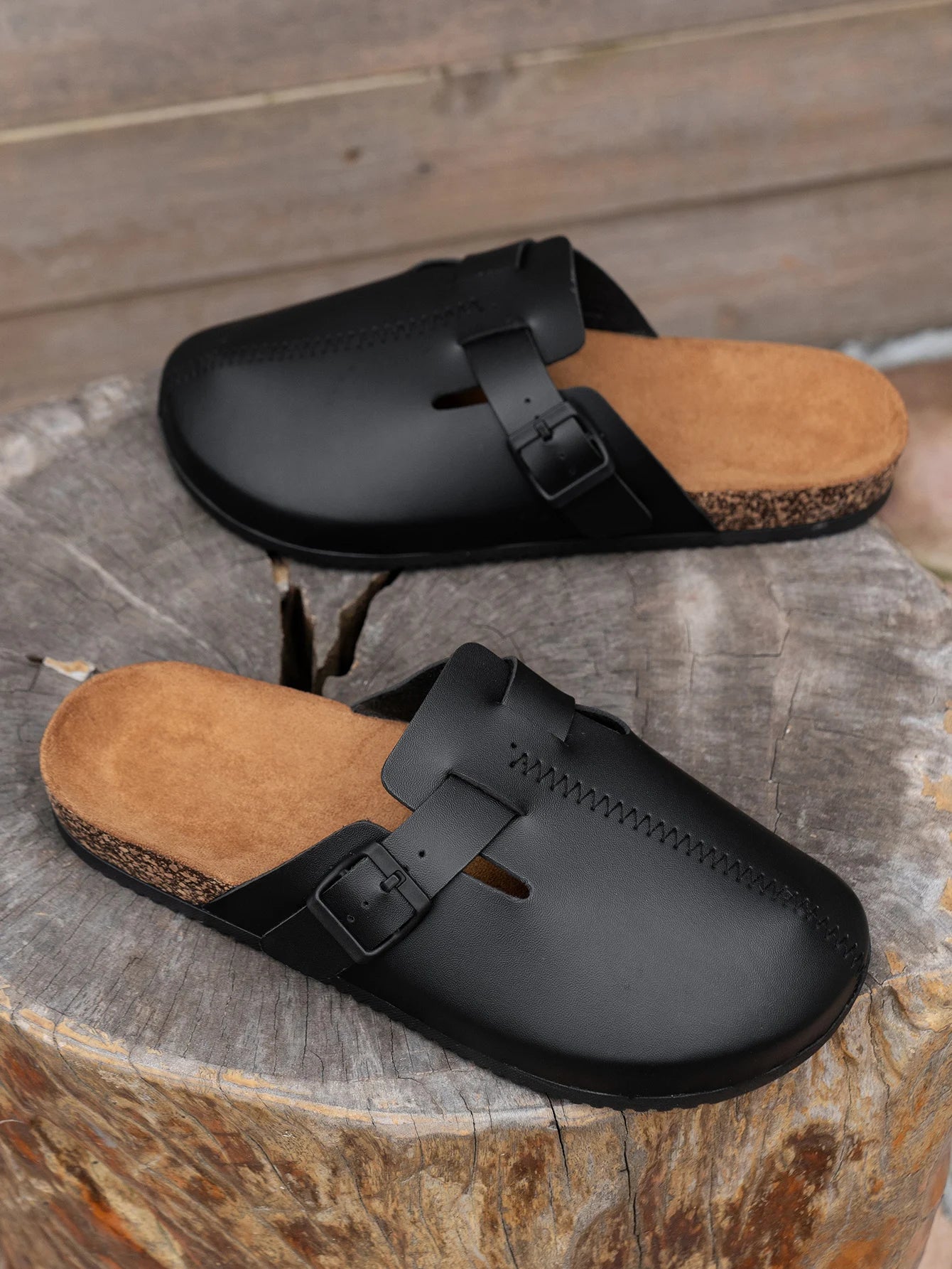 Men's Toe-Toe Slippers Waterproof Non-Slip Thick-Soled Wear-Resistant Home Outdoor Slip-On Casual Sandals