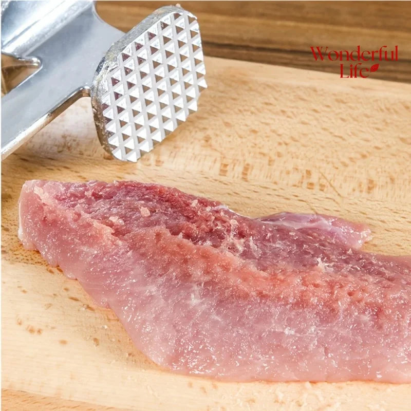 1Pcs Meat Tenderizer Hammer Two Sides Loose Meat Mallet Tool for Pounding Beef Steak Stainless Steel Meat Hammer Kitchen Tool