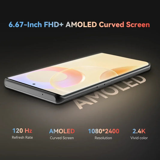 [NEW] CUBOT Android Smartphone X90, 6.67" AMOLED Curved 120Hz Display, 32GB RAM (16GB+16GB), 256GB ROM, Helio G99, NFC, 100MP