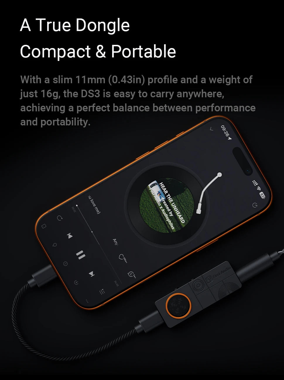 Fosi Audio DS3 DAC Amp Portable HIFI Headphone Amplifer  XMOS XU316 DSD512   dongle dac 4.4mm Balanced/3.5mm Jack