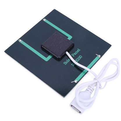 3/5W Battery Charger Solar Panel USB Output Polycrystalline Solar Panel Mobile Power Supply Lightweight for Charger 3.7V Battery