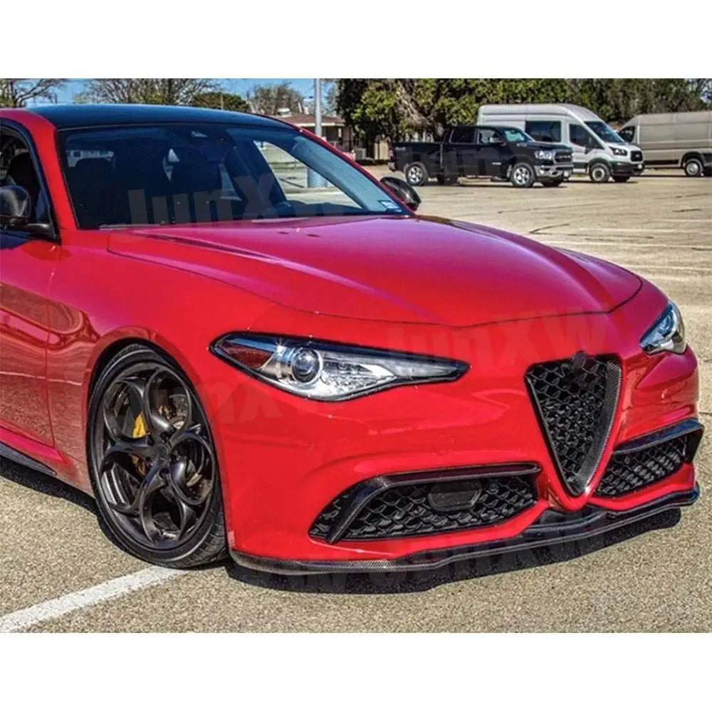 Carbon Fiber FRP Fog Lamp Bumper Fins Trims Decoration for Alfa Romeo Giulia 2016 2017 2018 2019 Sport Standard Car Accessories