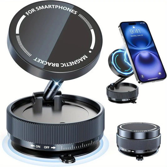 2026 Upgraded 360° Vacuum Magnetic Car Phone Holder for Magsafe 96LBS Strongest Suction 2800gf Car Mount Universal Dashboard Win by PDG ibma