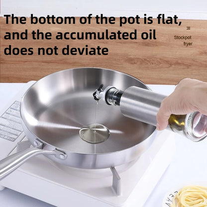 304 stainless steel frying pan, non stick pan, steak pan, suitable for gas stoves and induction cookers, uncoated kitchen utensi