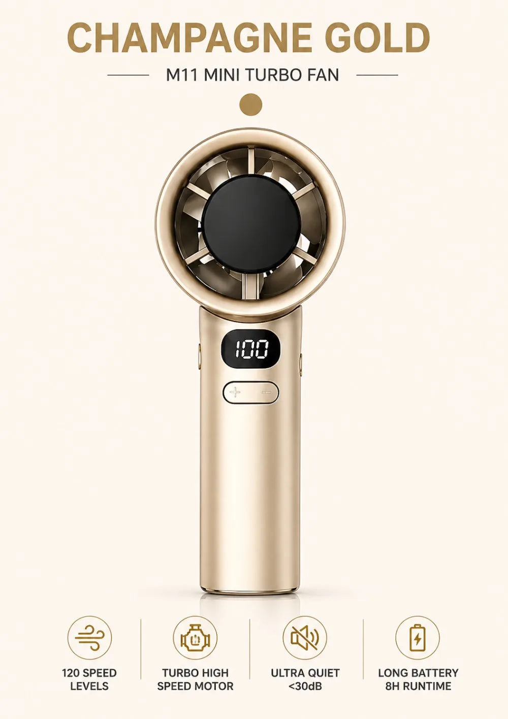 Xiaomi MIJIA Portable Fan Handheld 120 Speed Mini Bladeless Desktop Fan Rechargeable Instant Cooling With Ice Mode For Men Women