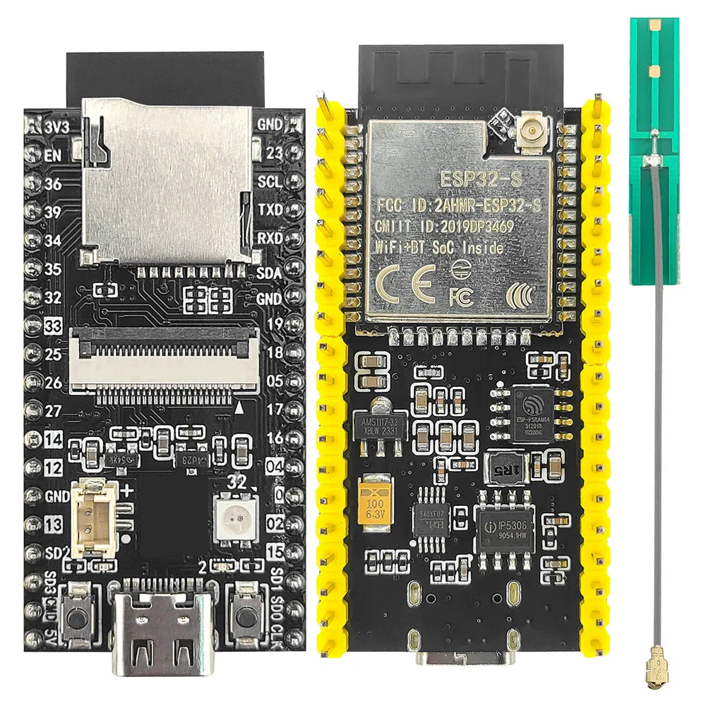 ESP32 CAM Development Board with OV2640 Camera Module Extend 2.4G Extend Antenna 4MB Flash 8MB PSRAM 16GB TF Card ESP32-S3