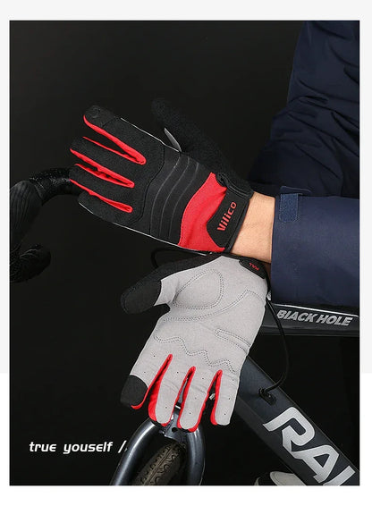 Vilico Outdoor Mountaineering Hiking and Cycling Gloves for Men and Women With Thickened Shock Absorbers Breathable and Non Slip