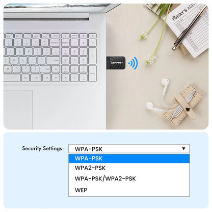 Comfast 650M/1300Mbps WiFi Adapter 2.4G&5.8G Wireless Network Card 11AC WiFi USB Adaptador Laptop PC Wifi Receiver Win 7 8 10 11