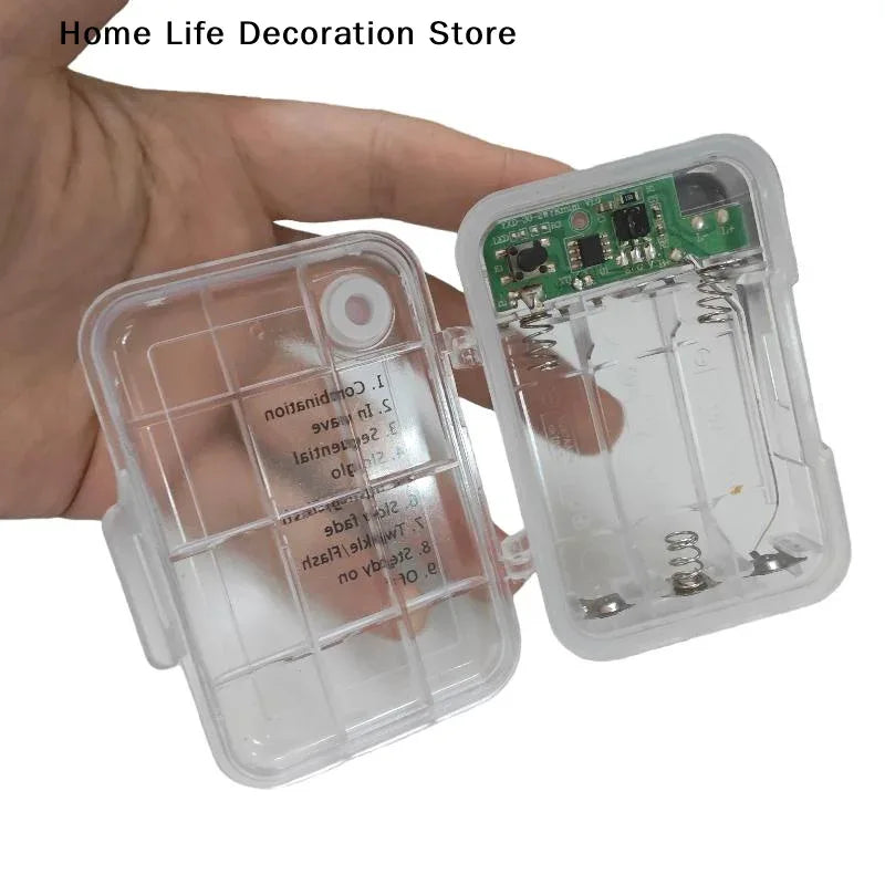 【TG】1 Set 3 Sections AA Battery Holder 3V No.5 Waterproof And Dustproof Battery Cartridge With Timing Function Battery Storage