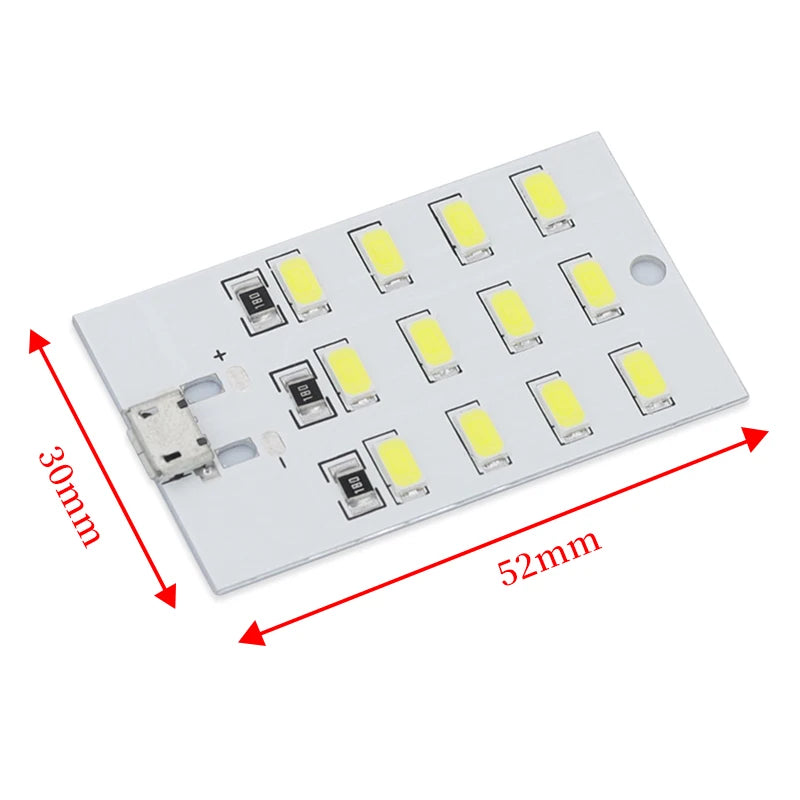 1PCS high quality 5730 smd 5V 430mA~470mA White Mirco Usb 5730 LED lighting panel USB mobile light Emergency light night light
