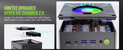 GMKtec K11 Mini PC AMD Ryzen 9 8945HS PC Gaming OCuLink DDR5 5600MHz 16GB/32GB RAM 512GB/1TB SSD Barebone USB4 Dual 2.5G LAN