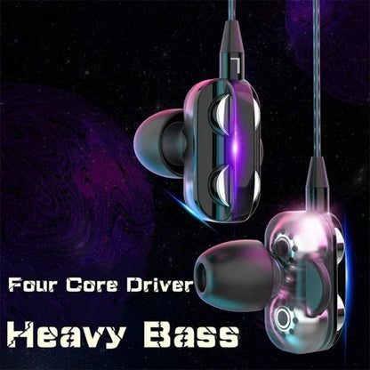 3.5mm Wired Headphones Noise Canceling In-Ear Sports Earphones Bass Stereo Gaming Headset HiFi Music Earbuds With Mic For Xiaomi