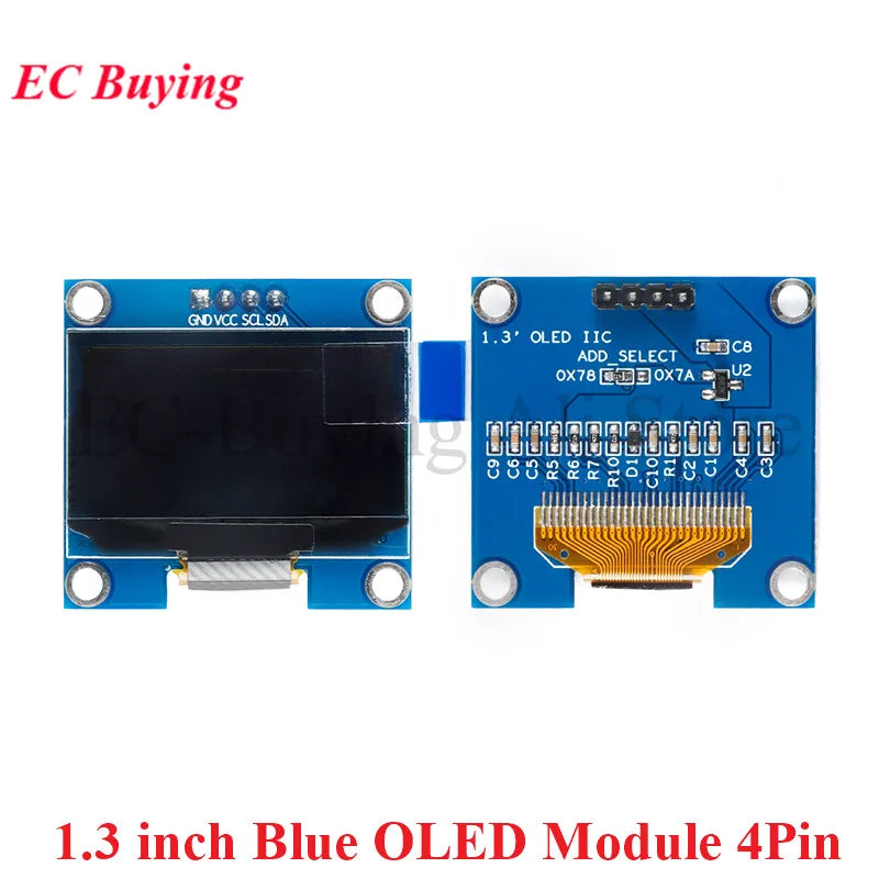 1.3" OLED Module 1.3 inch LCD LED 12864 Display Screen White/Blue 128X64 SPI/IIC I2C SSD1306 SH1106 4Pin 7Pin 128*64 Bare Board