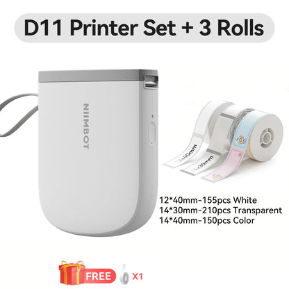 Niimbot D11 D110 D101 H1S Mini Thermal Printer Pocket Label Maker USB Bluetooth Label Stick Printer Inkless DIY Name Price Tag
