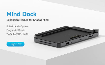 Khadas Mind Pro/2/2s AI Mini PC, Micro Desktop Computer with Intel Core Ultra 7 155H, up 64GB+2TB, Windows 11 Home, 8K Display