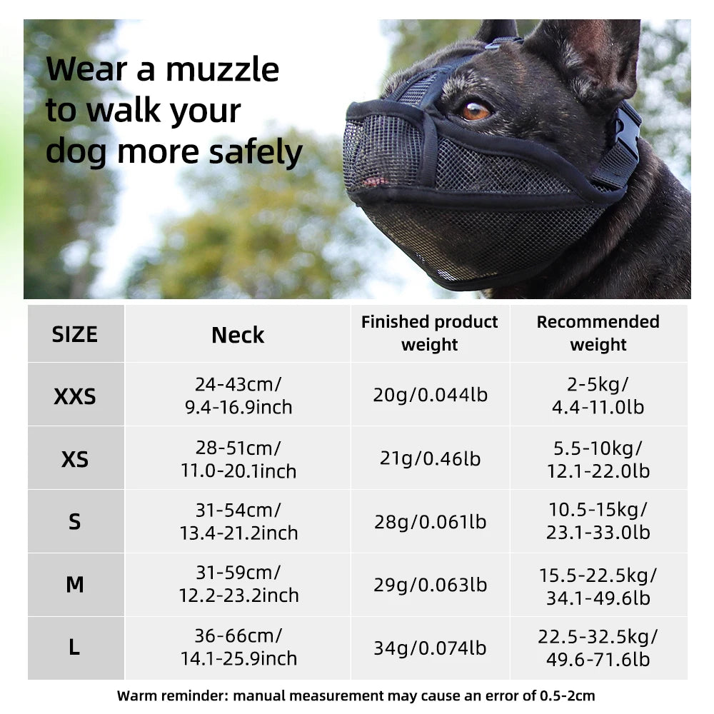 Summer French Bulldog Short Nosed Adjust Pet Muzzle for Dogs Face Shield Pug Mascotas Accessories Prevent Accidental Ingestion