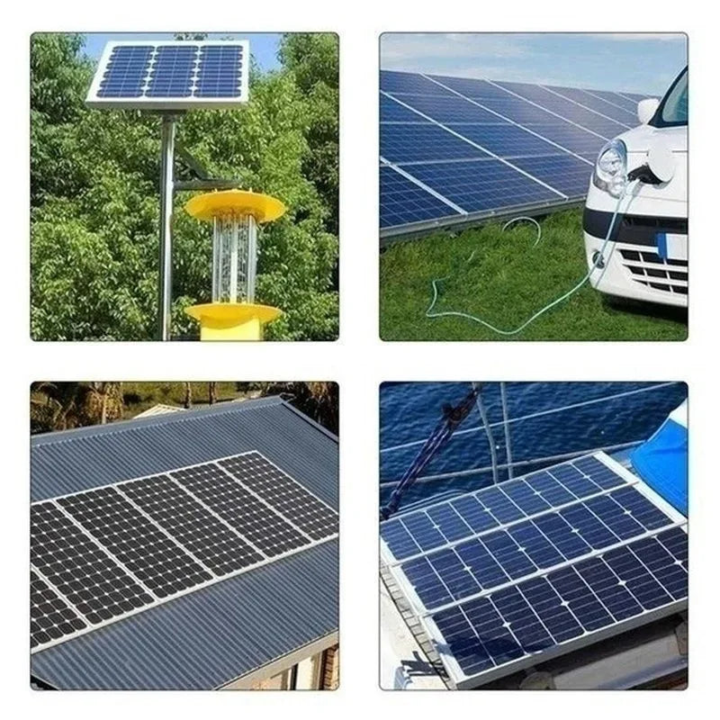 2000W Solar Energy System 110V/220V 4000W Solar Panel Inverter Glass 12V Battery Charging Controller For Home/Outdoor Use