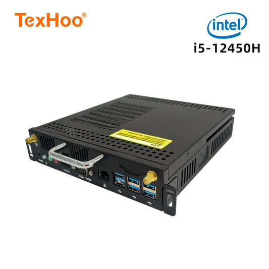 TexHoo OPS Mini PC Computer Intel Core i5 12450H Processor Windows 11 DDR4 SSD For Conference Teaching Screen Built-in Host 42mm by PDG ibma