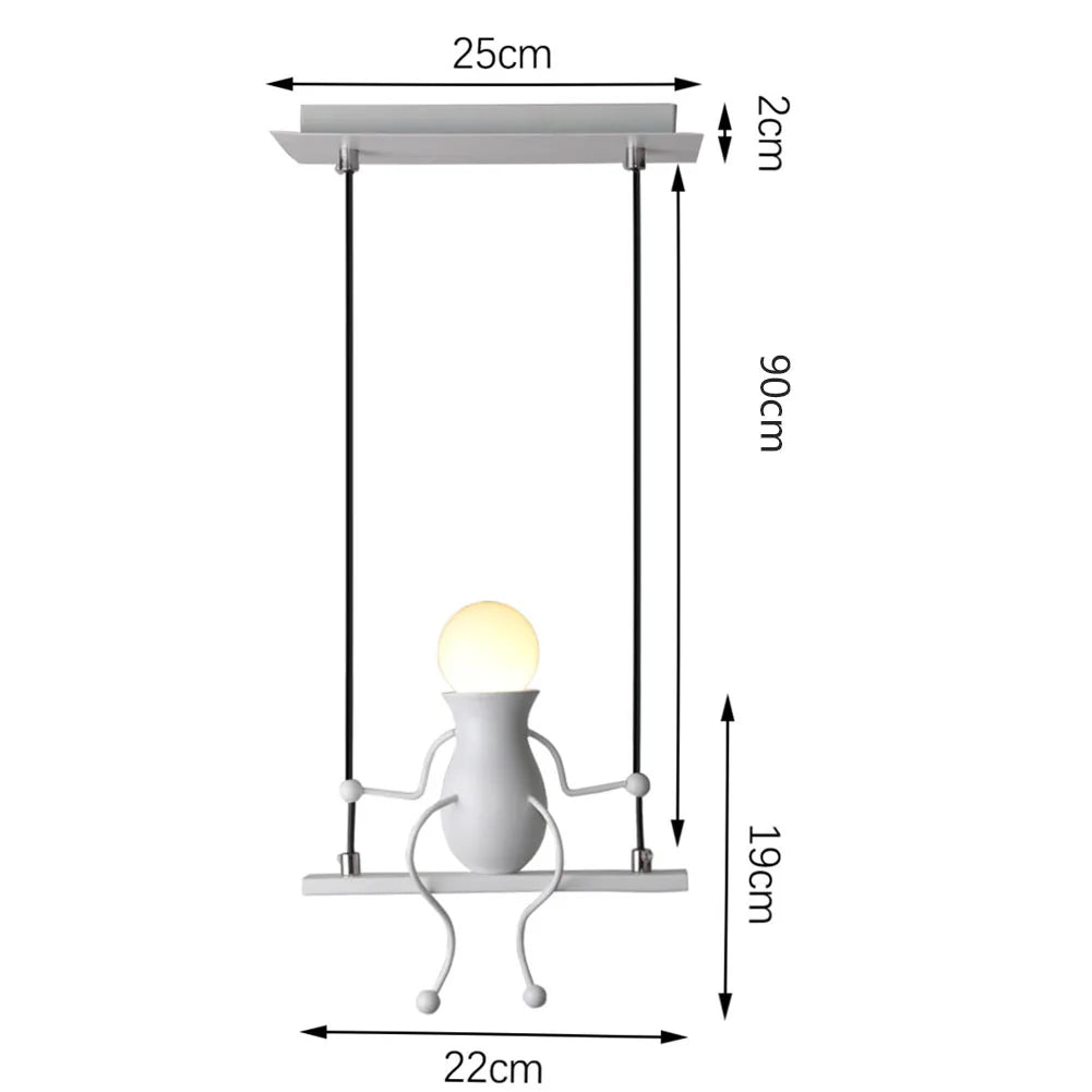 Humanoid Creative Wall Light Modern Simple Little Man Bedside Lamp Sconce Indoor Decor Hanging Lighting for Children Bedroom LED