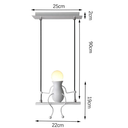 Humanoid Creative Wall Light Modern Simple Little Man Bedside Lamp Sconce Indoor Decor Hanging Lighting for Children Bedroom LED