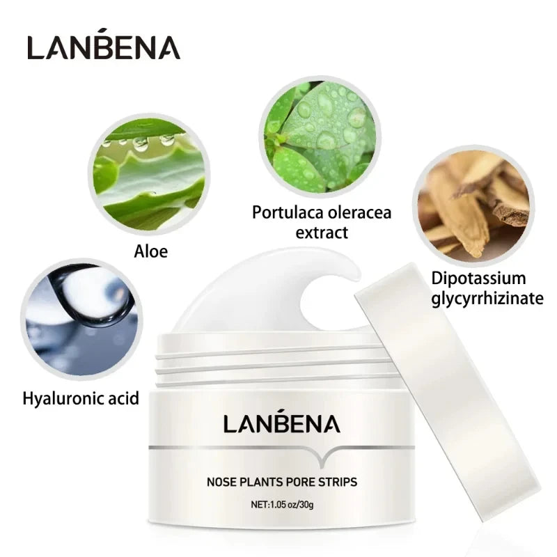 LANBENA Face Mask Blackhead Remover Skin Care Nose Mask Pore Strip Deep Cleaning Peeling Acne Treatment Facial Mask