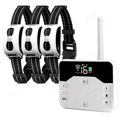 2 In 1 Electric Pet Wireless Fence Dog Training Collar Anti Runaway Up to 3 Dogs Outdoor Pet Containment Rechargeable System