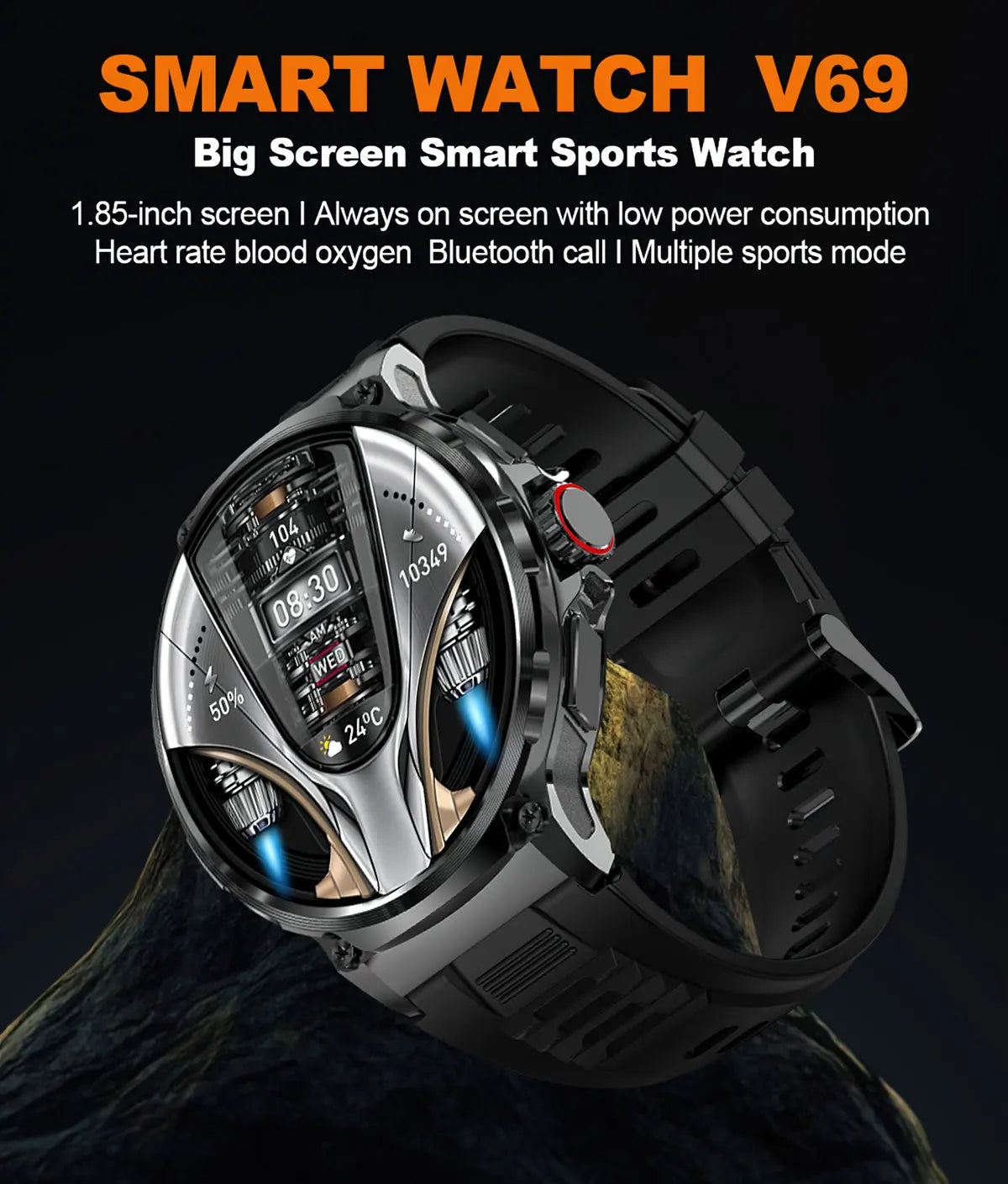 New 1.85-inch Ultra HD SmartWatch GPS Track Bluetooth Call 710 Mah Large Battery Sports Fitness smartwatch 2026 clock Gift Hot