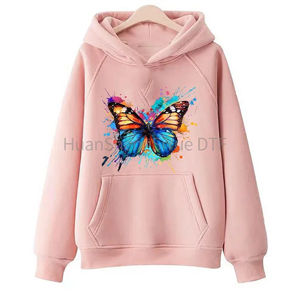 Color Fluid Painting Ironing Sticker Clothes DTF Fashion T-shirt Hoodie DIY Jacket Patch Hot Paste Paper Waterproof