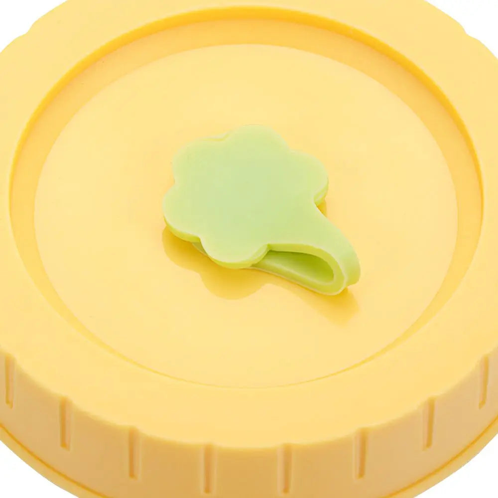 1/4Pcs Cute Universal Mason Jar Lids With Straw Hole 70mm Diameter Storage Wide Mouth Leak Proof Kitchen Supplies
