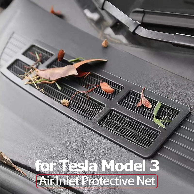 Insect-proof Net For Tesla Model Y/3/3+ Front Trunk Air-conditioning Cover Intake Grille Clean Air Inlet Protective Accessories