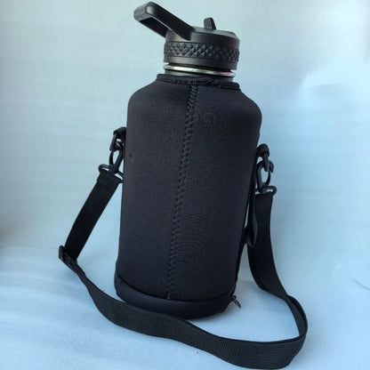 Portable Water Bottle Bag Large Capacity with Adjustable Shoulder Strap Cup Insulated Protective Cover Durable