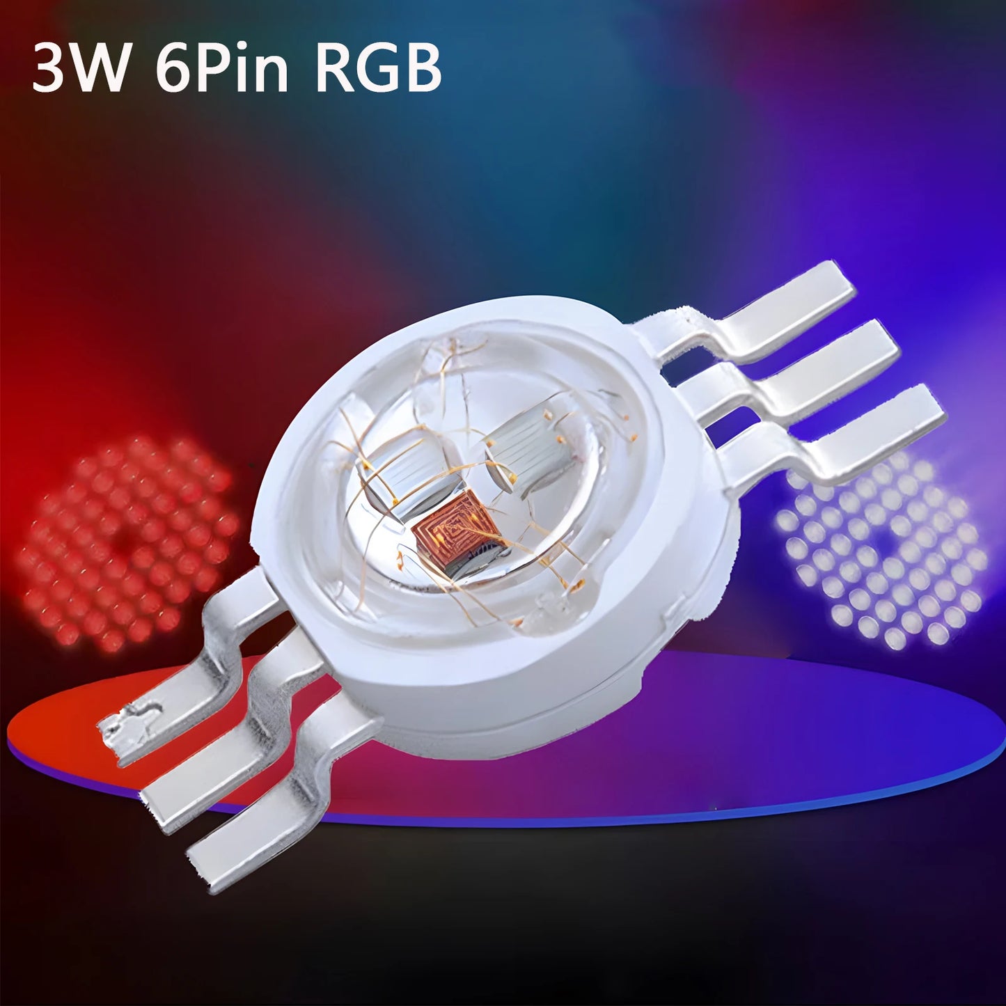 10pcs 1W 3W High Power LED Lamp Diodes Beads White Red Blue Green Yellow Purple Pink RGB for Blubs Spotlight Downlight Chip