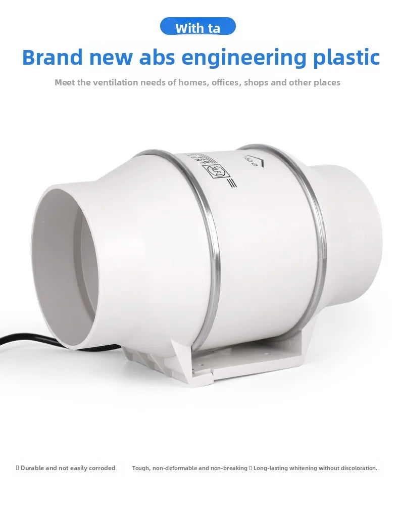 Exhaust Fans Home Silent Inline Pipe Duct Fan Bathroom Extractor Ventilation Kitchen Toilet Wall Air Clean Ventilator