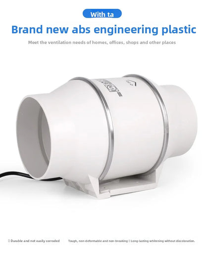 Exhaust Fans Home Silent Inline Pipe Duct Fan Bathroom Extractor Ventilation Kitchen Toilet Wall Air Clean Ventilator