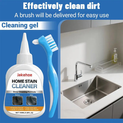 1 Set Household Stain Remover Gel Heavy Duty Washing Machine Cleaner With Brush Shower Bathroom Sink All-Purpose Cleaning Gel