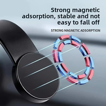 Magnetic Car Phone Holder GPS Holder Auto Dashboard Mount for Phone Thickened Aluminum Alloy an Be Bent At Any Angle Accessories