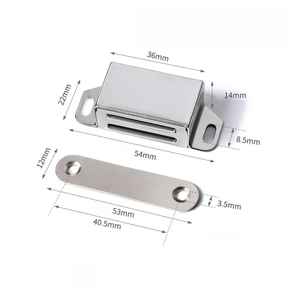 Magnetic Door Catch Strong Heavy Duty Cupboard Magnets Kitchen Cabinet Catches Magnet Latches Stainless Steel For Door Cupboard