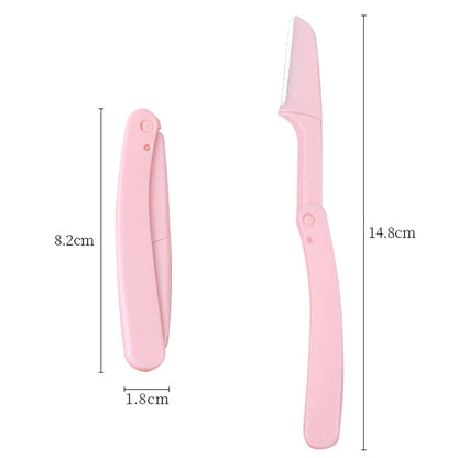 3pcs Fold Eyebrow Trimmer Scissors Hair Remover Eyebrow Comb Razor Eyebrow Clip Makeup Tools Face Razor for Women