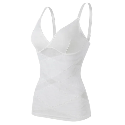 MISSMOLY Women Built in bra Shapewear Camisole Tummy Control Body Shaper Slimming Underwear Compression Corset Bustier Tank Tops