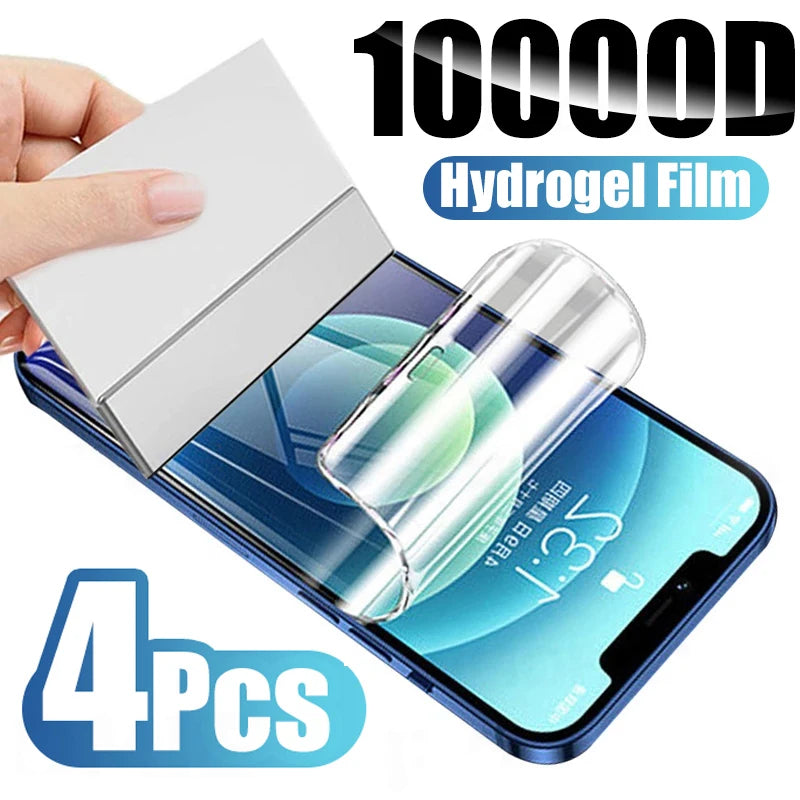 4Pcs Soft Hydrogel Film for iPhone 16e 17 Pro Max 16 15 13 14 12 11 Air Screen Protectors for iPhone 7 8 Plus 13 12 Mini XS XR X by PDG ibma