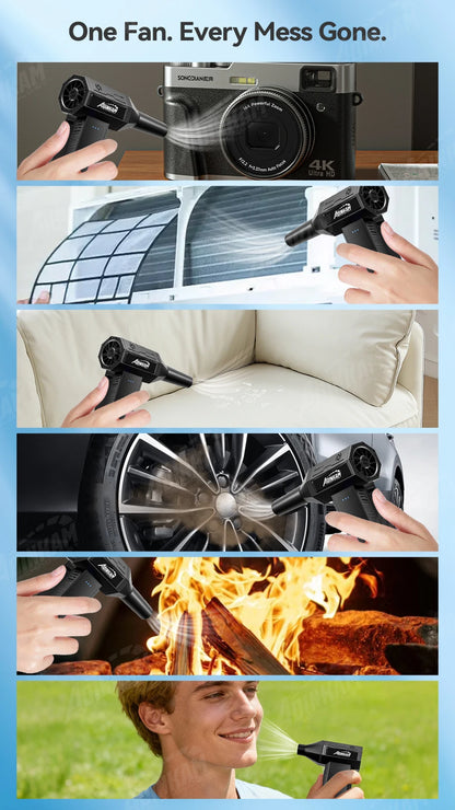 ADINKAM 120000RPM Turbo Jet Fan 205g Portable Mini Eco-friendly Air Duster for Car House Outdoor Industrial Multi-Cleaning Tools