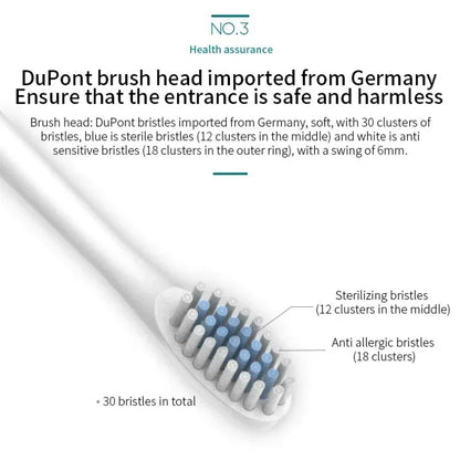 Electric Toothbrush Charging Six Speed Smart Sonic  for Adults and Children with Ultra Fine Soft Bristles Waterproof Portable