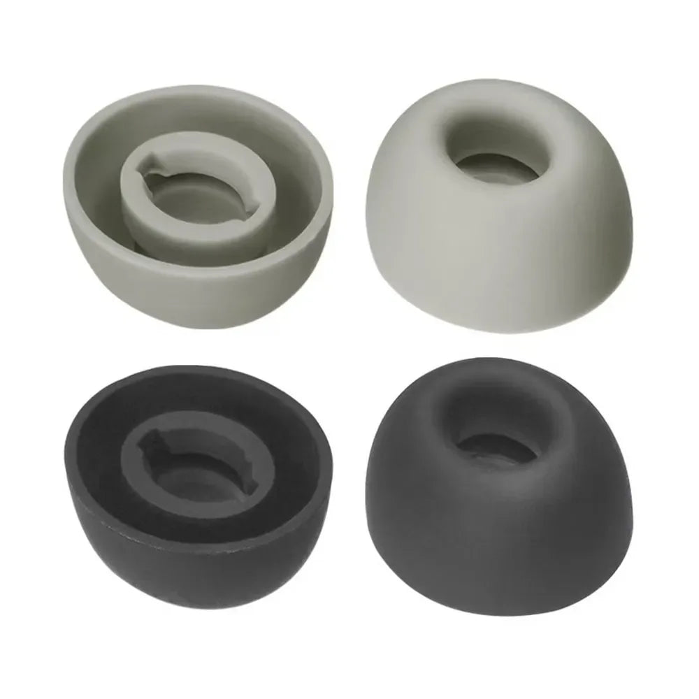 6PCS In-Ear Earcaps For JBL Tour Pro 2 Earphone Silicone Case Covers Cap Replacement Tips Earbuds Eartips Ear pads Grey/BlacK