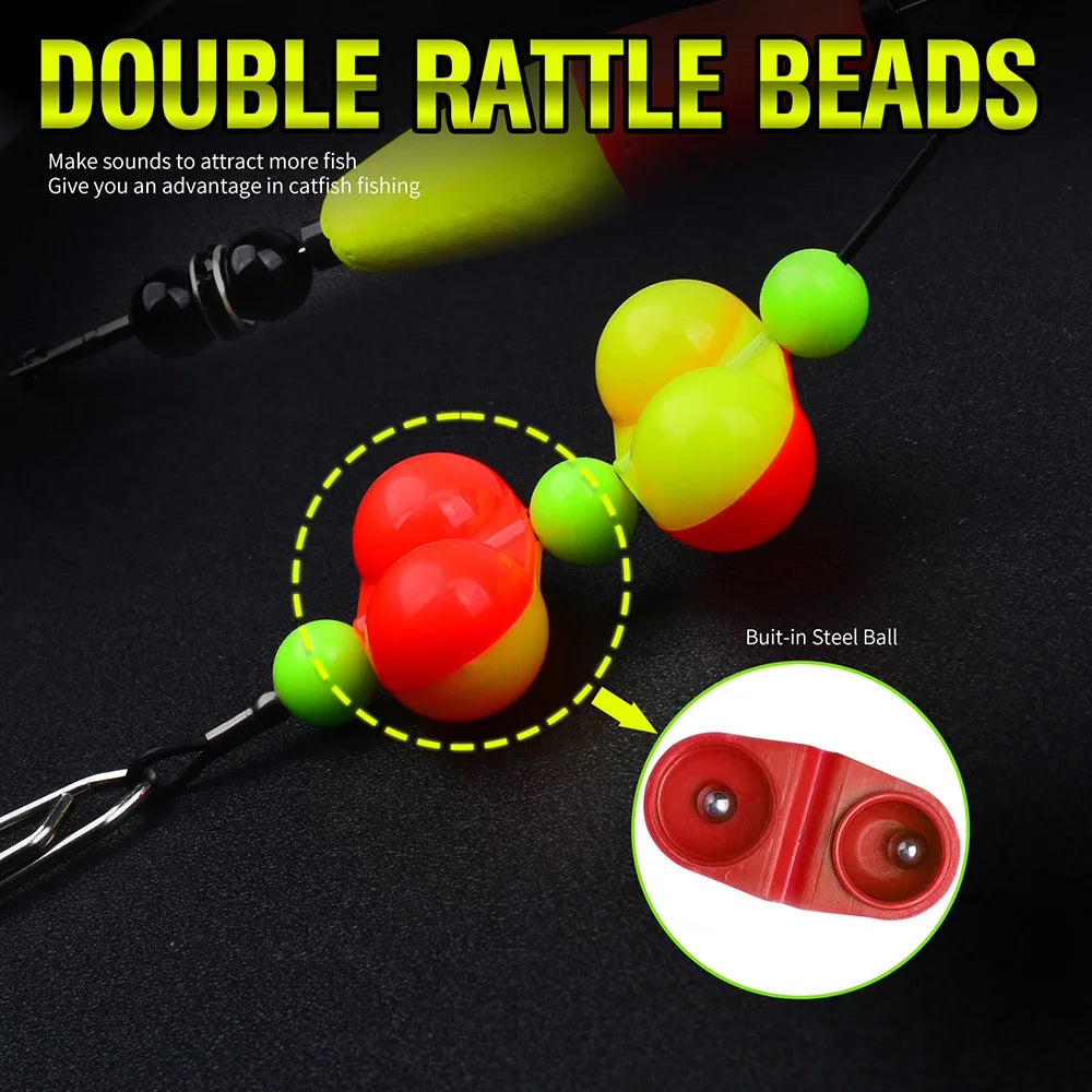 PROBEROS 5pcs 6/0 8/0 10/0 Artificial Catfish Rigs with Rattler High Quality Fishing Equipment  for Freshwater Fishing Wholesale